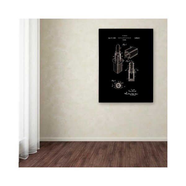 Trademark Fine Art Claire Doherty 'Chanel Lipstick Case Patent Black' Canvas Art, 18x24 - CDO0035-C1824GG