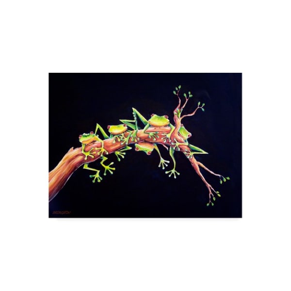 Trademark Fine Art Deborah Broughton 'Frog Just hanging' Canvas Art, 18x24 - ALI46874-C1824GG