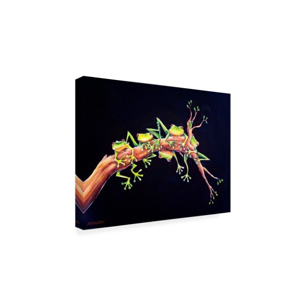 Trademark Fine Art Deborah Broughton 'Frog Just hanging' Canvas Art, 18x24 - ALI46874-C1824GG