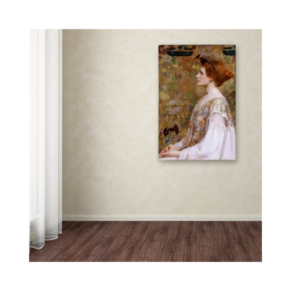Trademark Fine Art Albert Herter 'Woman With Red Hair' Canvas Art, 22x32 - AA00100-C2232GG