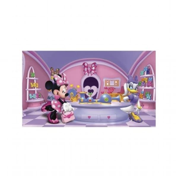 Roommates Roommates JL1302M Minnie Fashionista Chair Rail Prepasted Mural 6 ft. x 10.5 ft. - Ultra-strippable - JL1302M