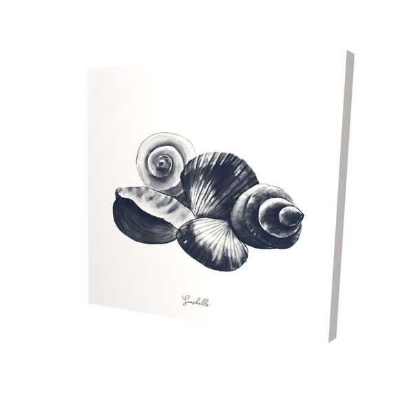 Fondo 32 x 32 in. Blue Seaside Shells-Print on Canvas - FO3331857