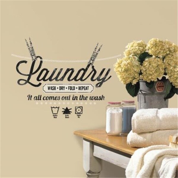 Roommates ROOMMATES RMK2743SCS Laundry Quote Peel and Stick Wall Decals - RMK2743SCS