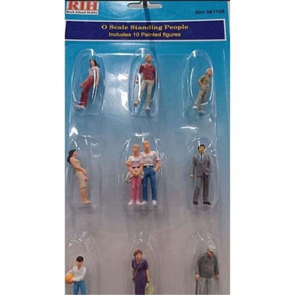 Rockisland O Standing Painted People Figure, 10PK - RIH061108