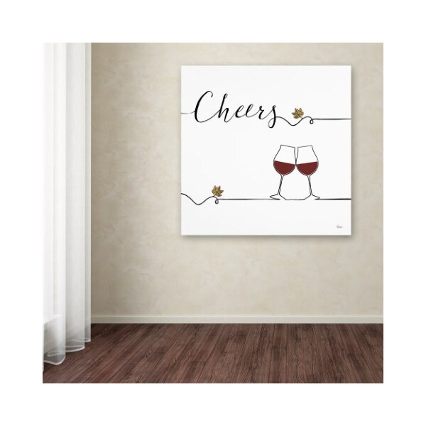Trademark Fine Art Veronique Charron 'Underlined Wine V' Canvas Art, 14x14 - WAP01763-C1414GG