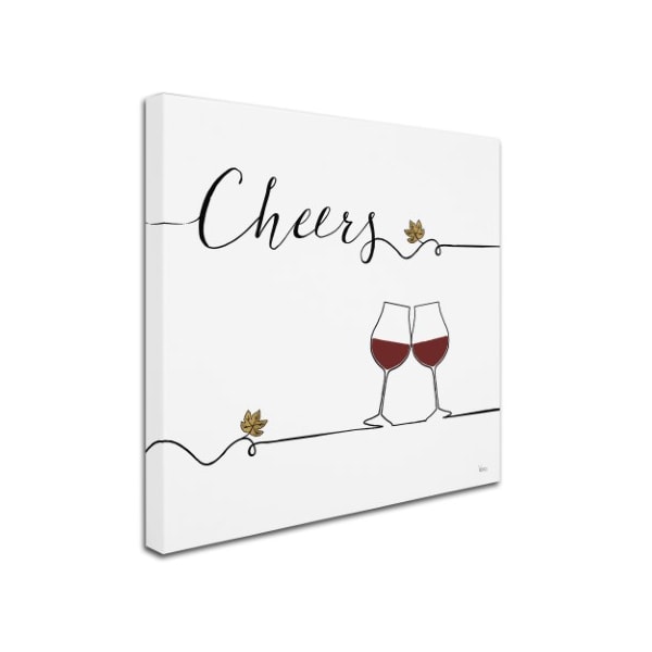 Trademark Fine Art Veronique Charron 'Underlined Wine V' Canvas Art, 14x14 - WAP01763-C1414GG