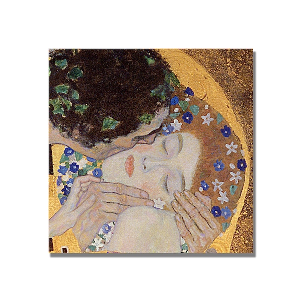 Trademark Fine Art Gustav Klimt 'The Kiss' Canvas Art, 24x24 - BL0930-C2424GG
