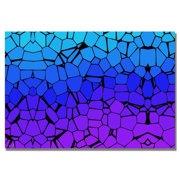 Trademark Fine Art 'Crystals of Blue and Purple' Canvas Art, 16x24 - MA0275-C1624GG