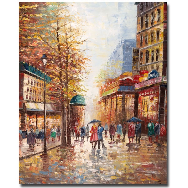 Trademark Fine Art Joval 'French Scene Street' Canvas Aet, 18x24 - 75-JP561-C1824GG