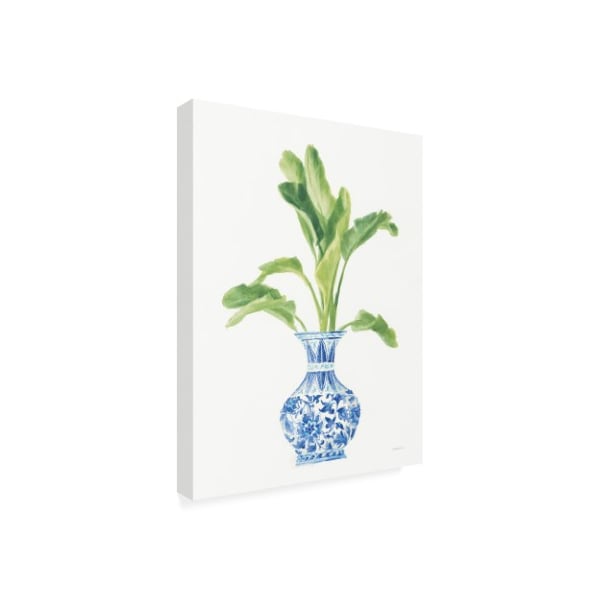 Trademark Fine Art Danhui Nai 'Palm Chinoiserie White I' Canvas Art, 14x19 - WAP12152-C1419GG