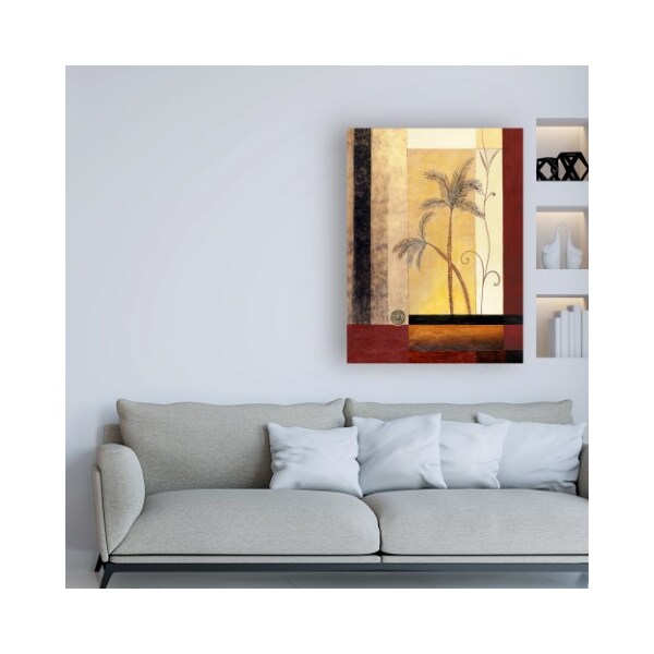 Trademark Fine Art Pablo Esteban 'Palm Tree Painting' Canvas Art, 18x24 - ALI46183-C1824GG