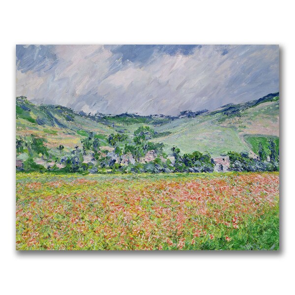 Trademark Fine Art Claude Monet 'THe Poppy Field near Giverny' Canvas Art, 35x47 - BL0381-C3547GG