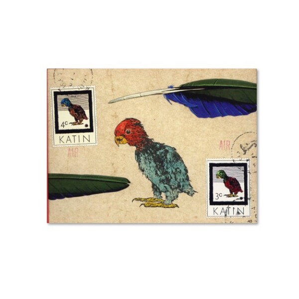 Trademark Fine Art Nick Bantock 'Katin Parrot' Canvas Art, 35x47 - ALI2199-C3547GG