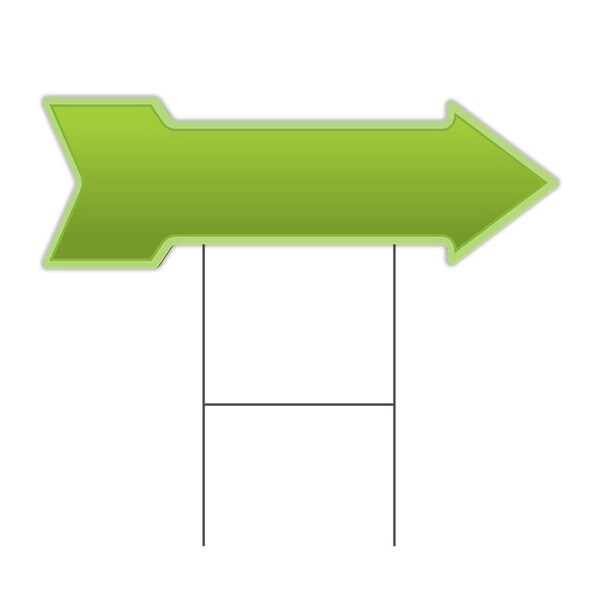 Signmission Lime Green Arrow Yard Sign Funny Home Decor 36in Wide - C-ARROW12-999772