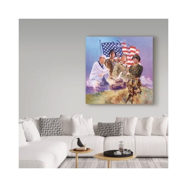 Trademark Fine Art Hal Frenck 'The Armed Forces' Canvas Art, 35x35 - ALI35497-C3535GG
