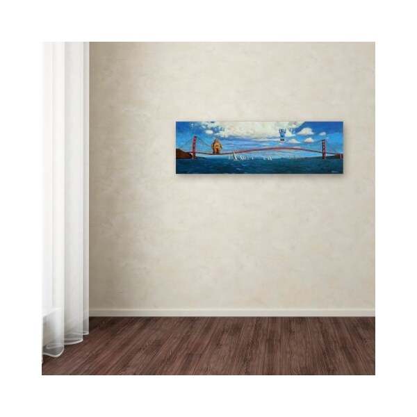Trademark Fine Art Eric Joyner 'The Golden Gate' Canvas Art, 16x47 - ALI1027-C1647GG