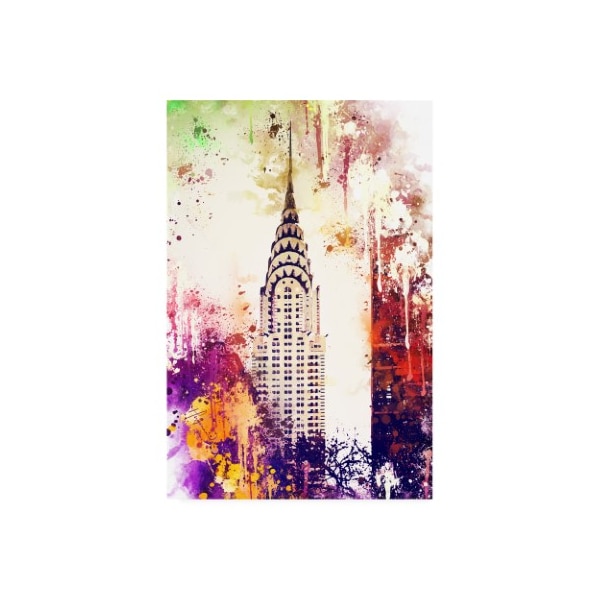 Trademark Fine Art Philippe Hugonnard 'NYC Watercolor Collection - Chrysler Building' Canvas Art, 30x47 - PH01796-C3047GG