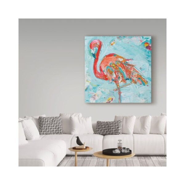 Trademark Fine Art Kellie Day 'Flamingo Bright' Canvas Art, 35x35 - WAP03891-C3535GG