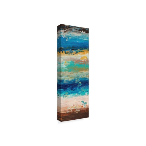 Trademark Fine Art Hilary Winfield 'Up With The Sun Yellow Blue' Canvas Art, 10x32 - ALI23090-C1032GG