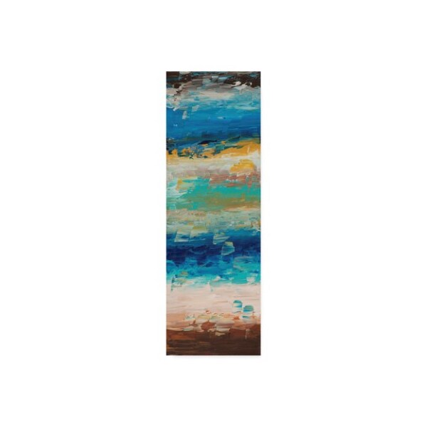 Trademark Fine Art Hilary Winfield 'Up With The Sun Yellow Blue' Canvas Art, 10x32 - ALI23090-C1032GG