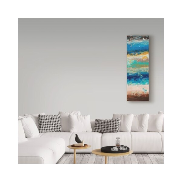 Trademark Fine Art Hilary Winfield 'Up With The Sun Yellow Blue' Canvas Art, 10x32 - ALI23090-C1032GG