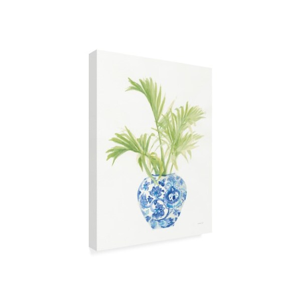 Trademark Fine Art Danhui Nai 'Palm Chinoiserie White II' Canvas Art, 14x19 - WAP12153-C1419GG