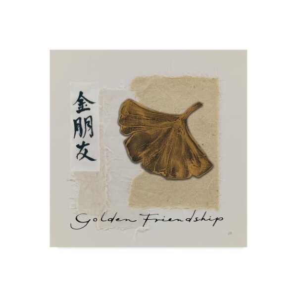 Trademark Fine Art Chris Paschke 'Bronze Leaf I Golden Friendship' Canvas Art, 35x35 - WAP06395-C3535GG