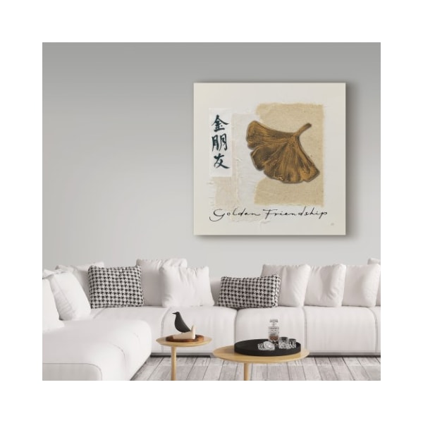 Trademark Fine Art Chris Paschke 'Bronze Leaf I Golden Friendship' Canvas Art, 35x35 - WAP06395-C3535GG