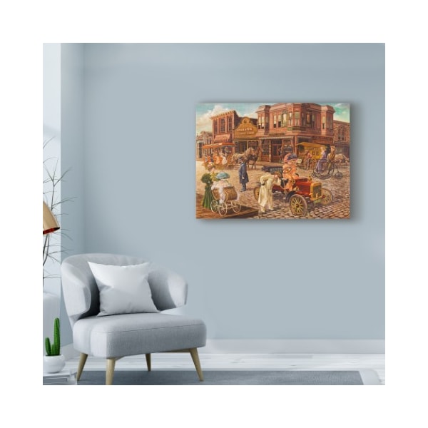 Trademark Fine Art Lee Dubin 'Main Street Building' Canvas Art, 24x32 - ALI42074-C2432GG