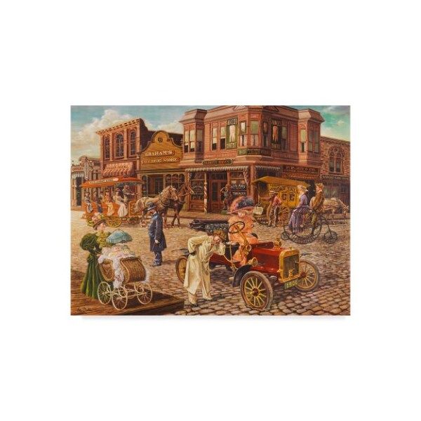 Trademark Fine Art Lee Dubin 'Main Street Building' Canvas Art, 24x32 - ALI42074-C2432GG