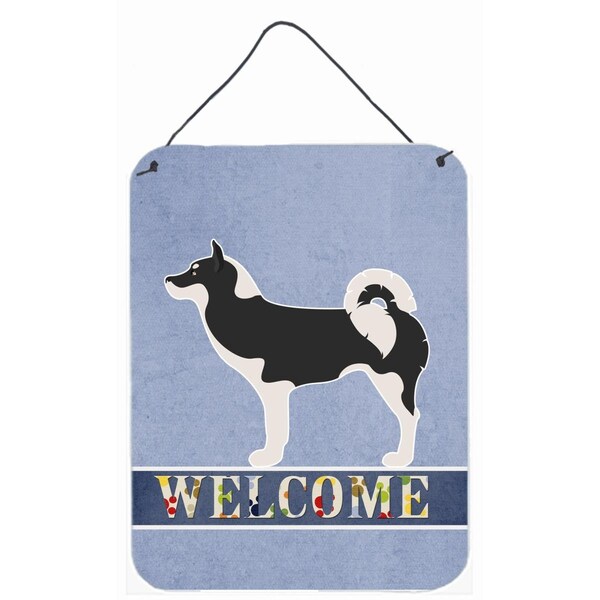 Carolines Treasures Greenland Dog Welcome Wall or Door Hanging Prints - BB8338DS1216