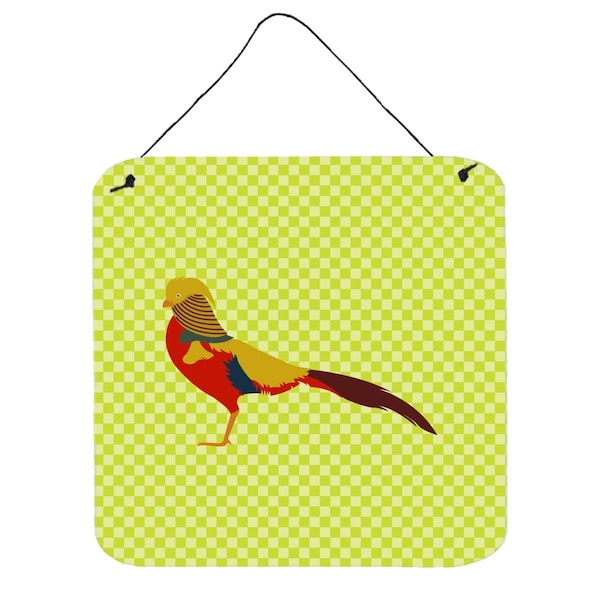 Micasa Golden or Chinese Pheasant Green Wall or Door Hanging Prints, 6 x 6 in. - MI228526