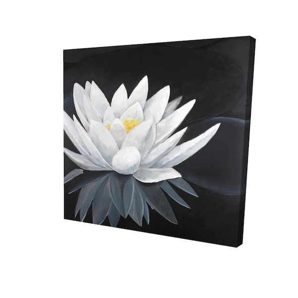 Begin Home Decor 16 x 16 in. Lotus Flower with Reflection-Print on Canvas - 2080-1616-FL198