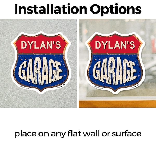 Signmission Dylan's Garage, 6 inch X 6 inch, Vinyl Decal, 5PK - SHI-D-5PACK-6-383-DYLAN