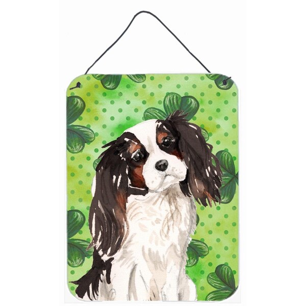 Carolines Treasures Tricolor Cavalier Spaniel St. Patricks Wall or Door Hanging Prints - BB9542DS1216