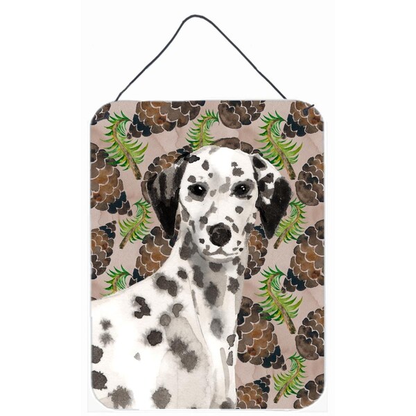 Carolines Treasures Dalmatian Pine Cones Wall or Door Hanging Print - BB9590DS1216
