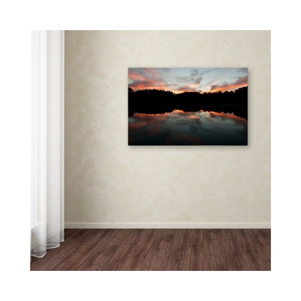 Trademark Fine Art Kurt Shaffer 'Kendal Lake Sunset' Canvas Art, 12x19 - KS527-C1219GG