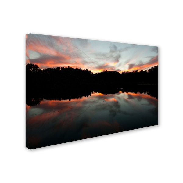 Trademark Fine Art Kurt Shaffer 'Kendal Lake Sunset' Canvas Art, 12x19 - KS527-C1219GG