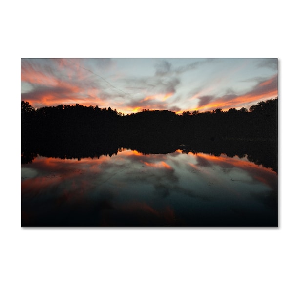 Trademark Fine Art Kurt Shaffer 'Kendal Lake Sunset' Canvas Art, 12x19 - KS527-C1219GG