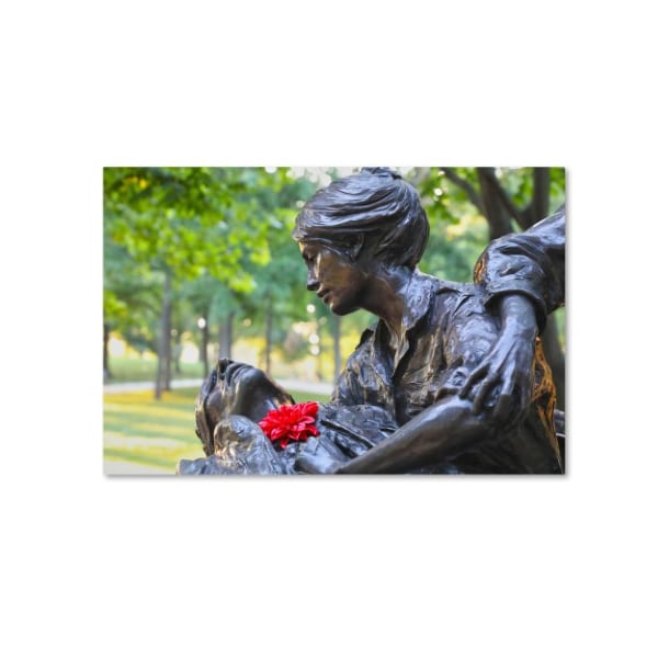 Trademark Fine Art CATeyes 'Womens Vietnam Memorial' Canvas Art, 12x19 - MZ00421-C1219GG