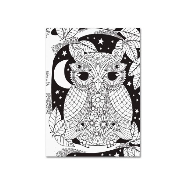 Trademark Fine Art Hello Angel 'Owl on a Branch' Canvas Art, 35x47 - ALI2839-C3547GG
