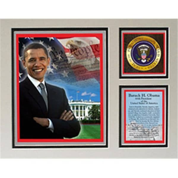 Encore Select Inc Encore Select m3-obamawash Barack Obama Photographed in Washington D.C 11 in. x 14 in. Photograph Deluxe Statistics Matted Print - M3-OBAMAWASH