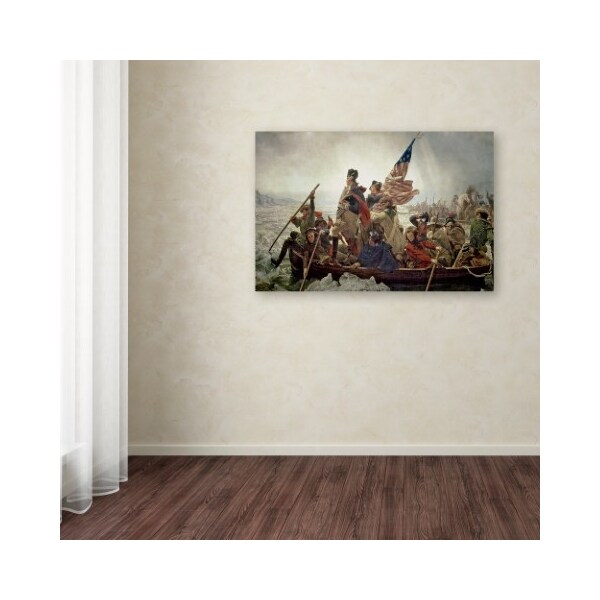 Trademark Fine Art Emanuel Leutze 'Washington Crossing Delaware River in 1776', 14x24 - BL0300-C1424GG