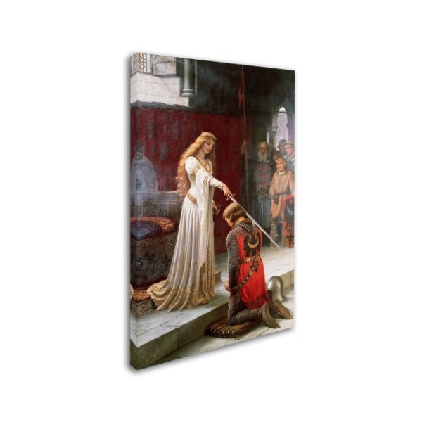 Trademark Fine Art Edmund Leighton 'The Accolade' Canvas Art, 12x19 - ALI10028-C1219GG