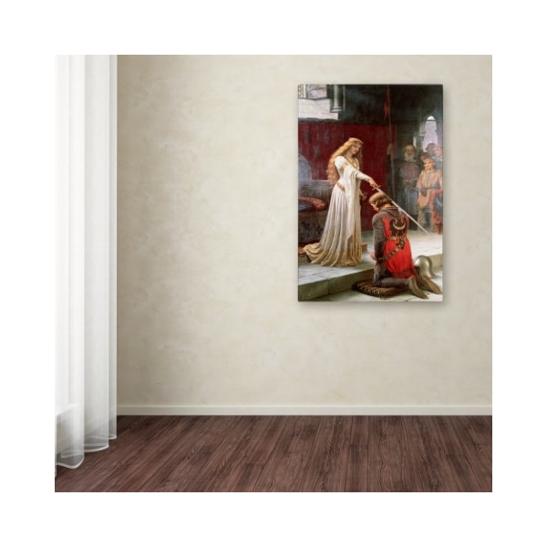 Trademark Fine Art Edmund Leighton 'The Accolade' Canvas Art, 12x19 - ALI10028-C1219GG