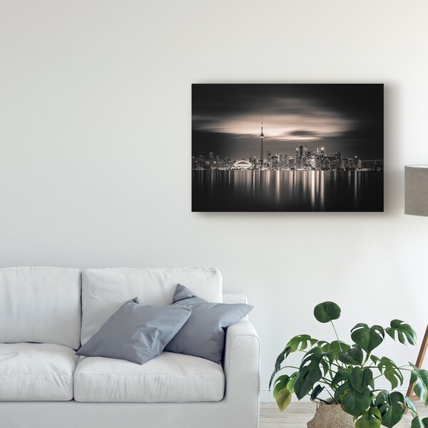Trademark Fine Art Yoann 'Toronto Cityscape' Canvas Art, 30x47 - 1X07916-C3047GG