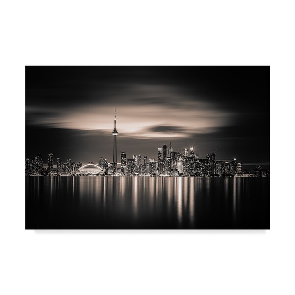 Trademark Fine Art Yoann 'Toronto Cityscape' Canvas Art, 30x47 - 1X07916-C3047GG