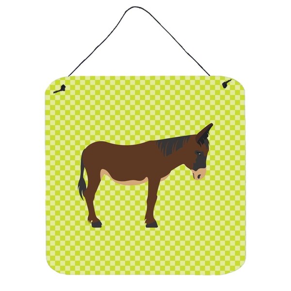 Micasa Zamorano-Leones Donkey Green Wall or Door Hanging Prints6 x 6 in. - MI627808