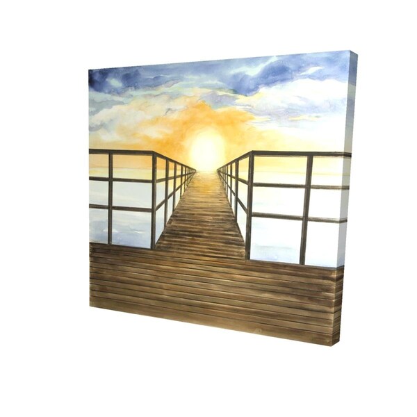 Fondo 16 x 16 in. Sunset in the Sea-Print on Canvas - FO2776412