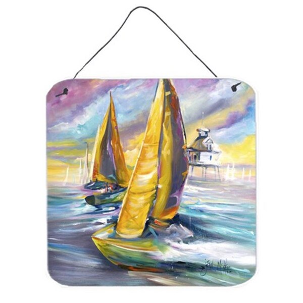 Micasa Middle Bay Lighthouse Sailboats Wall and Door Hanging Prints - MI250914